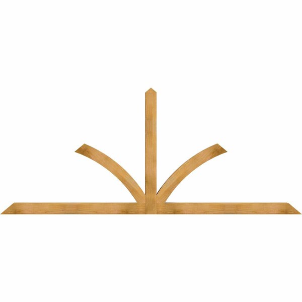 Ekena Millwork Richland Rough Sawn Timber Gable Bracket, Western Red Cedar, 108"W x 45"H x 4"D x 4"F, 10/12 Pitch GBW108X45X0404RIC00RWR - main